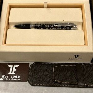 TF Genève Suisse Black and Silver Pen